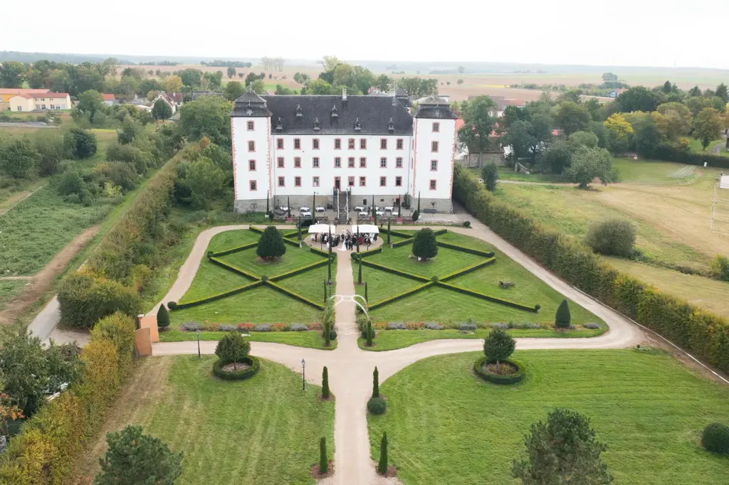 Schloss Walkershofen Luftaufnahme